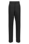 viscose and virgin wool blend trousers