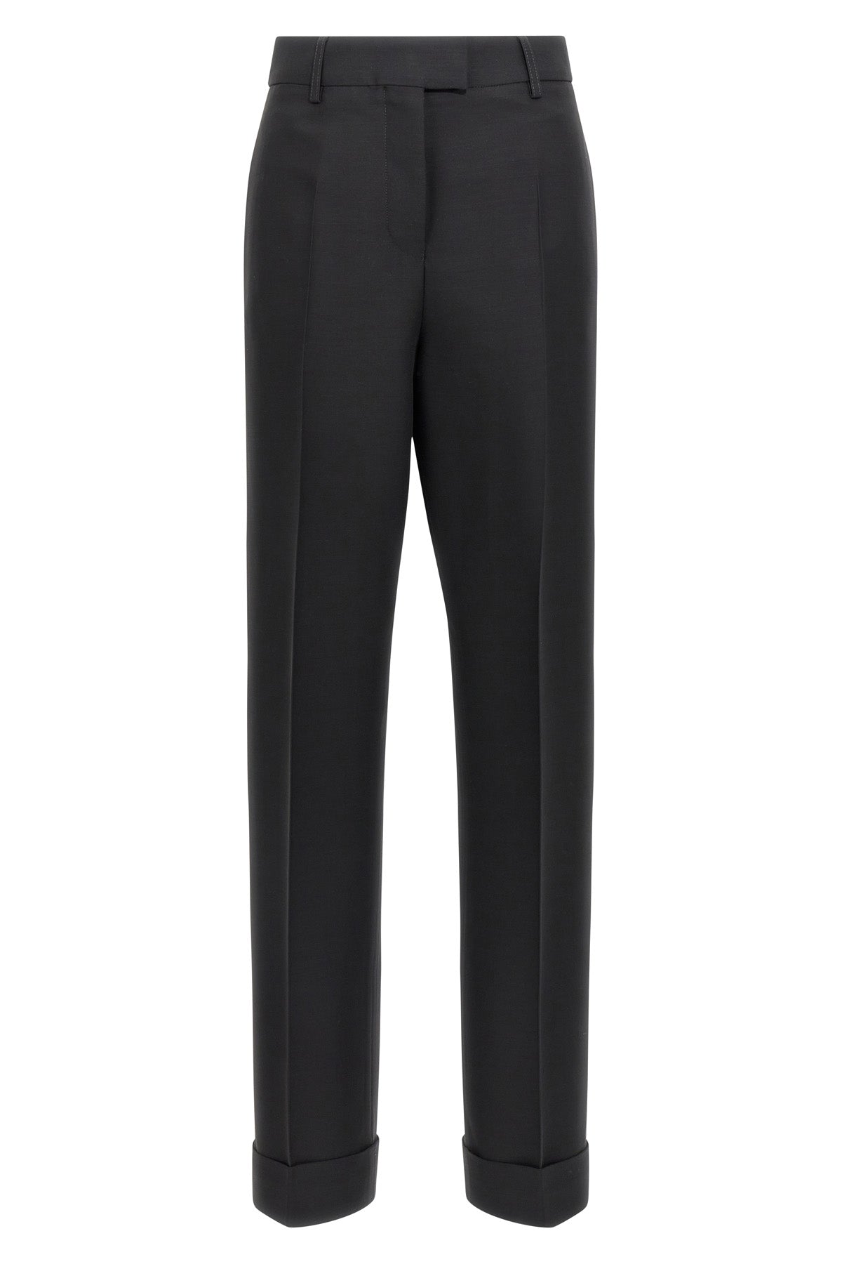 viscose and virgin wool blend trousers