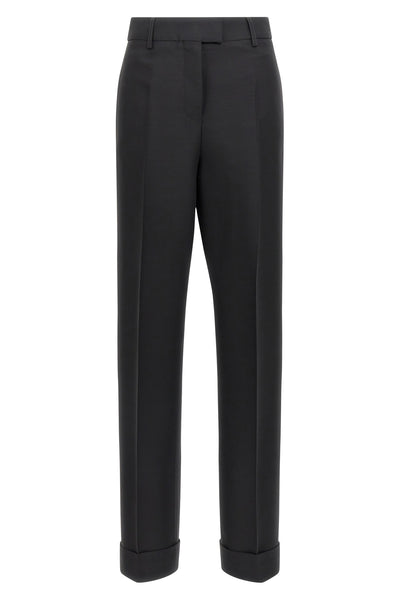 viscose and virgin wool blend trousers