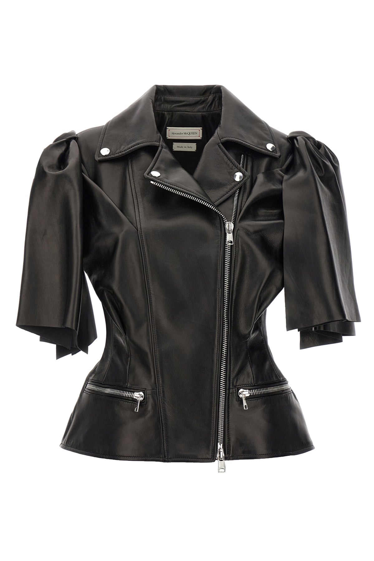 bow knot leather biker vest