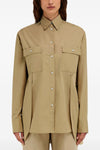 stretch cotton poplin shirt