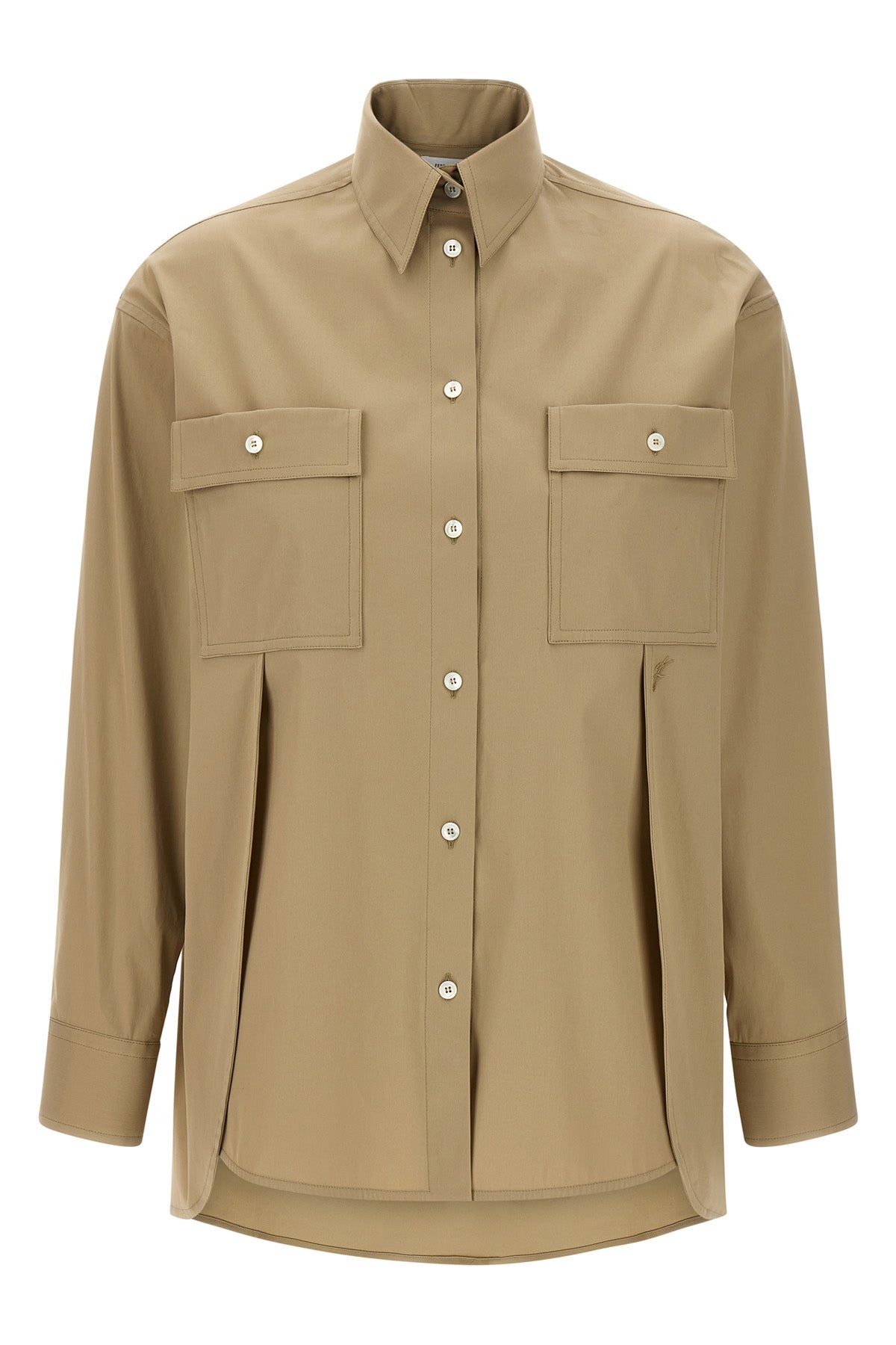 stretch cotton poplin shirt