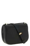 the ferragamo north-south double gancini shoulder bag in fine black hammered c