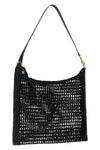 oxalis shoulder bag in macramé raffia