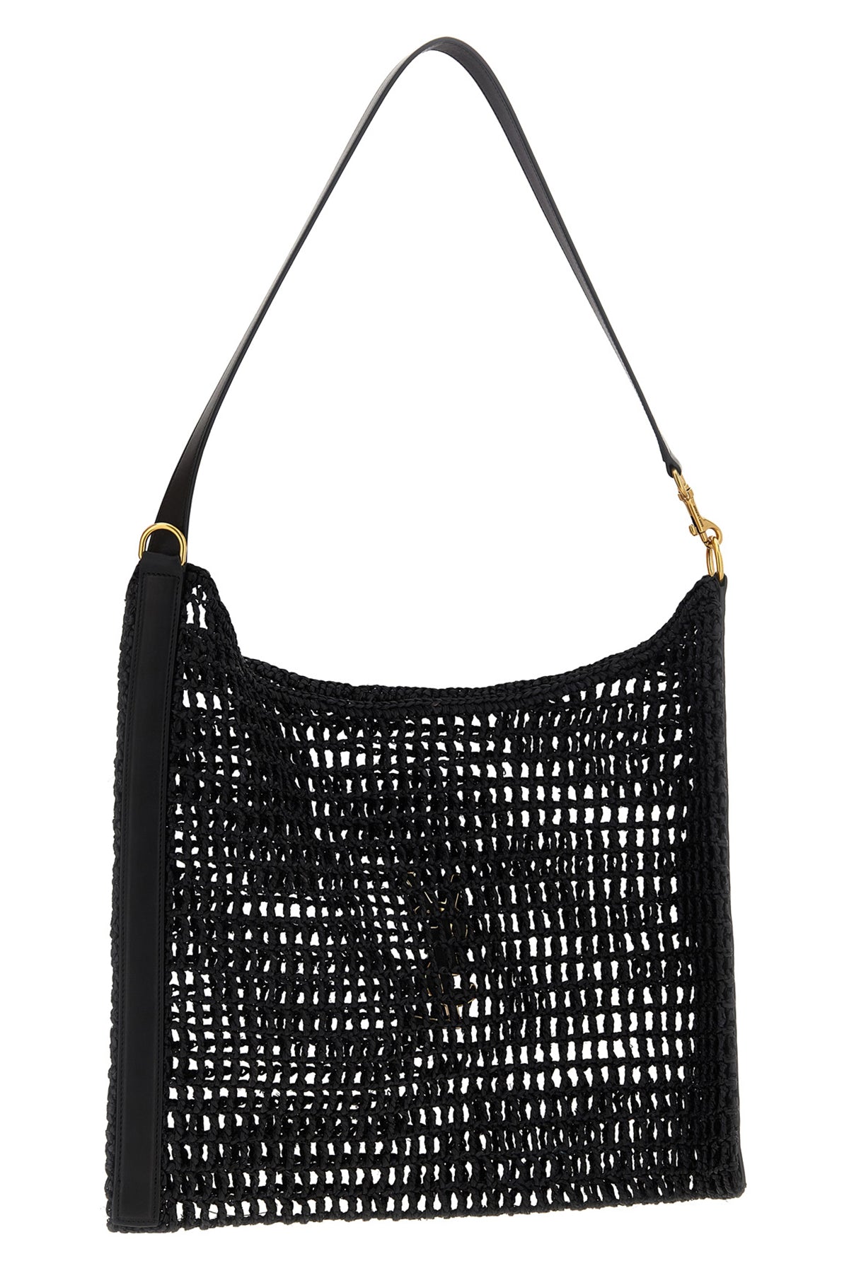 oxalis shoulder bag in macramé raffia