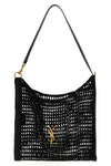 oxalis shoulder bag in macramé raffia