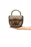 gucci horsebit 1955 handbag in gg supreme fabric and leather
