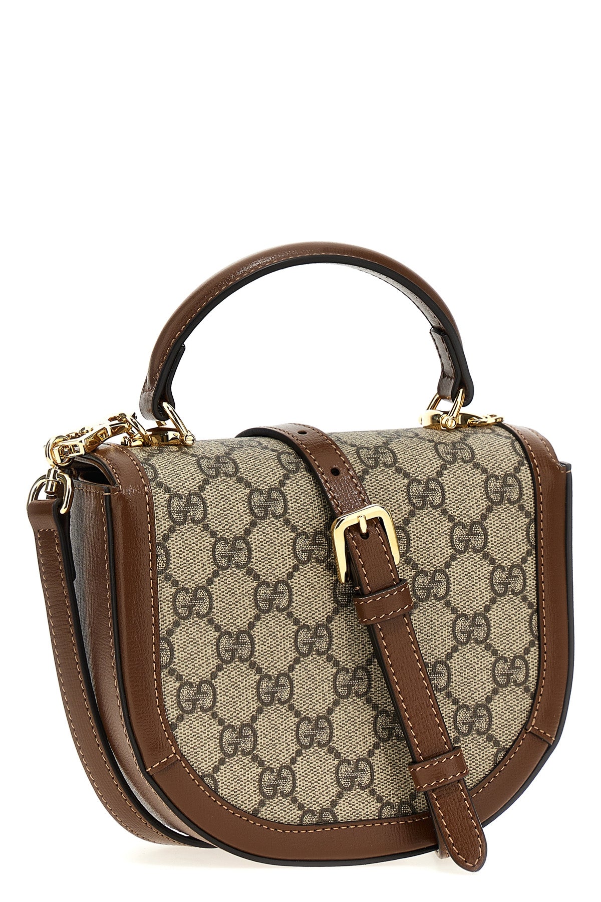 gucci horsebit 1955 handbag in gg supreme fabric and leather