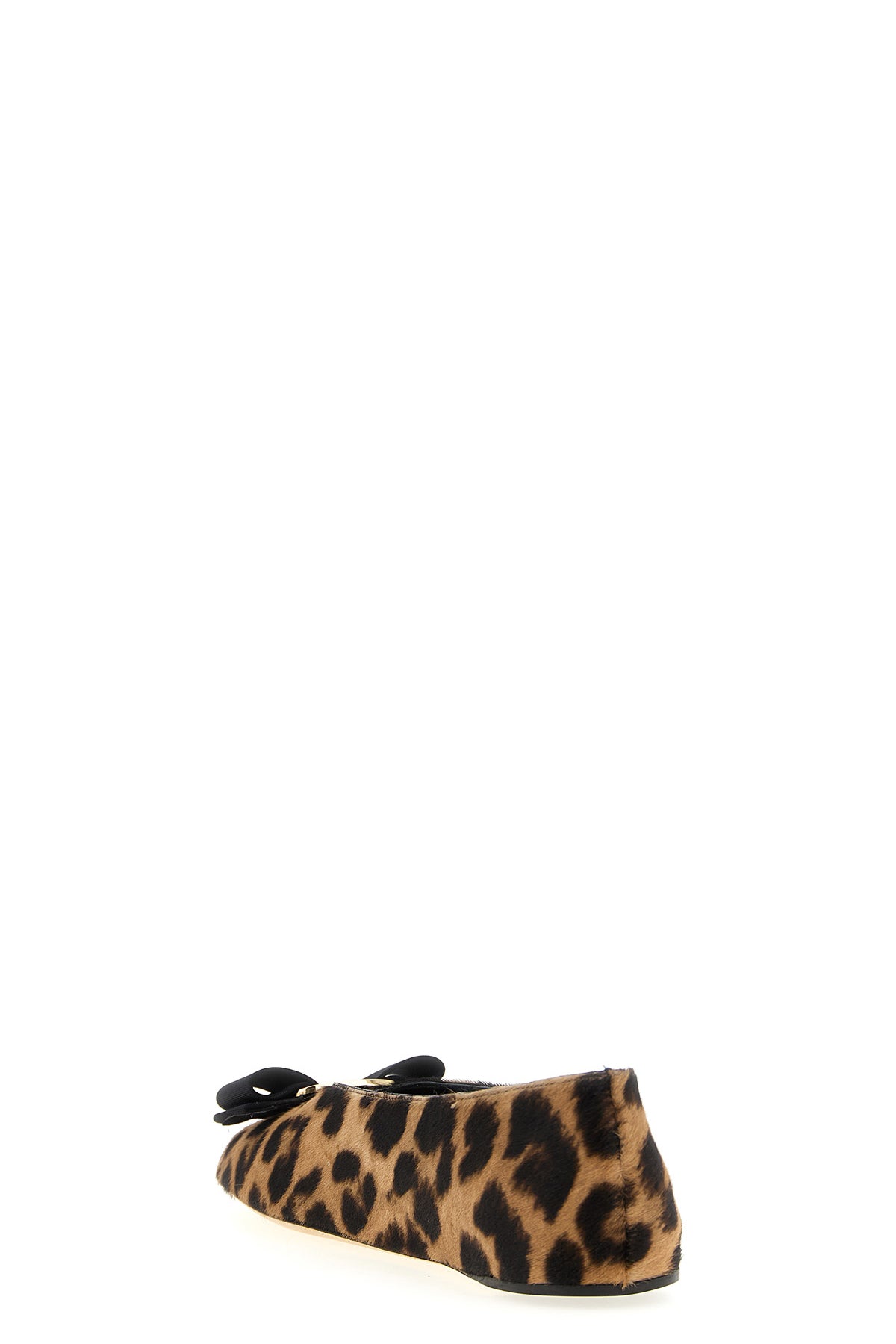 vanna ballet flats in animal print pony hair
