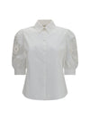 shirt with sangallo lace sleeves