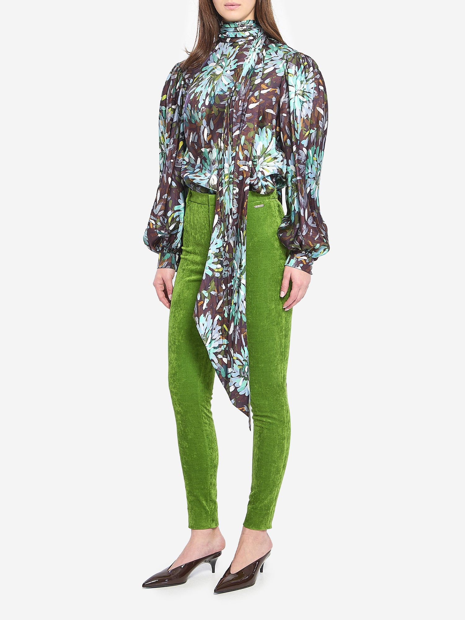 GUCCI 40 stretch velvet leggings