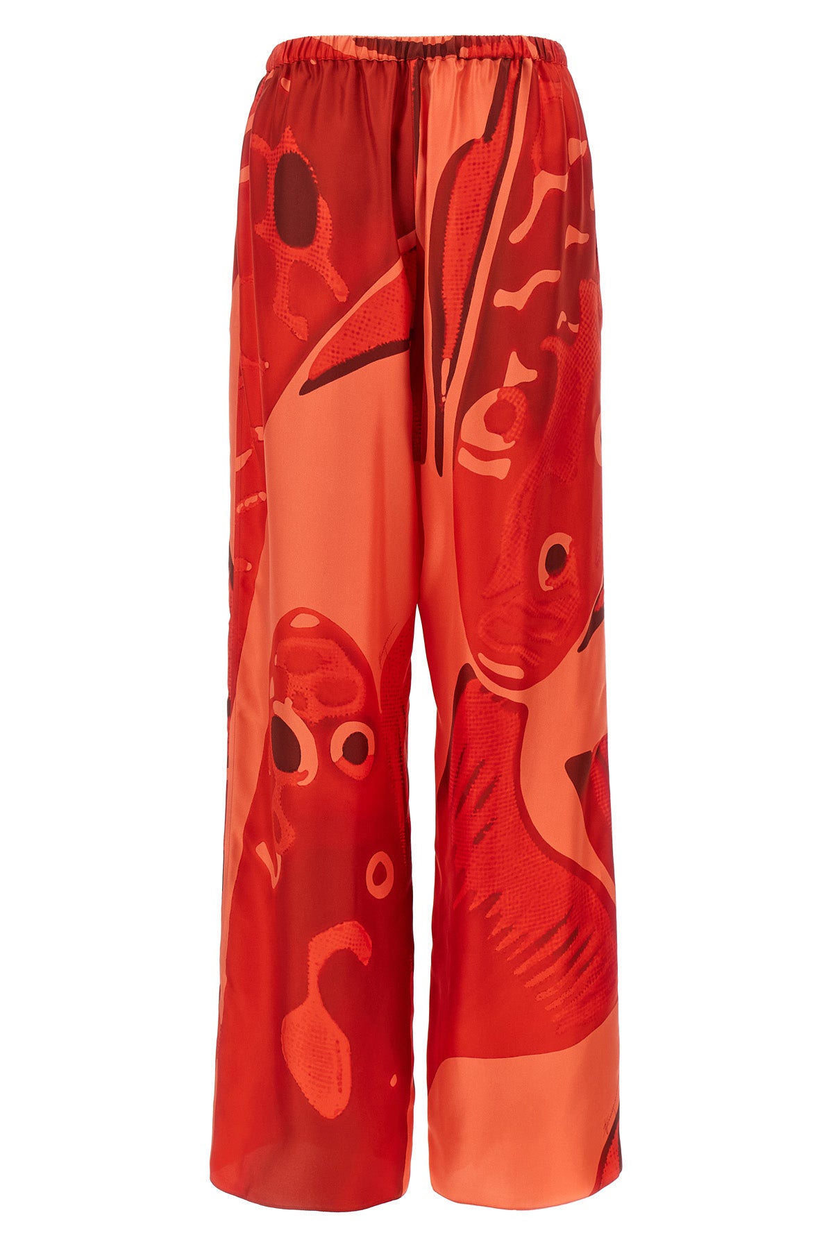 summer print silk pants