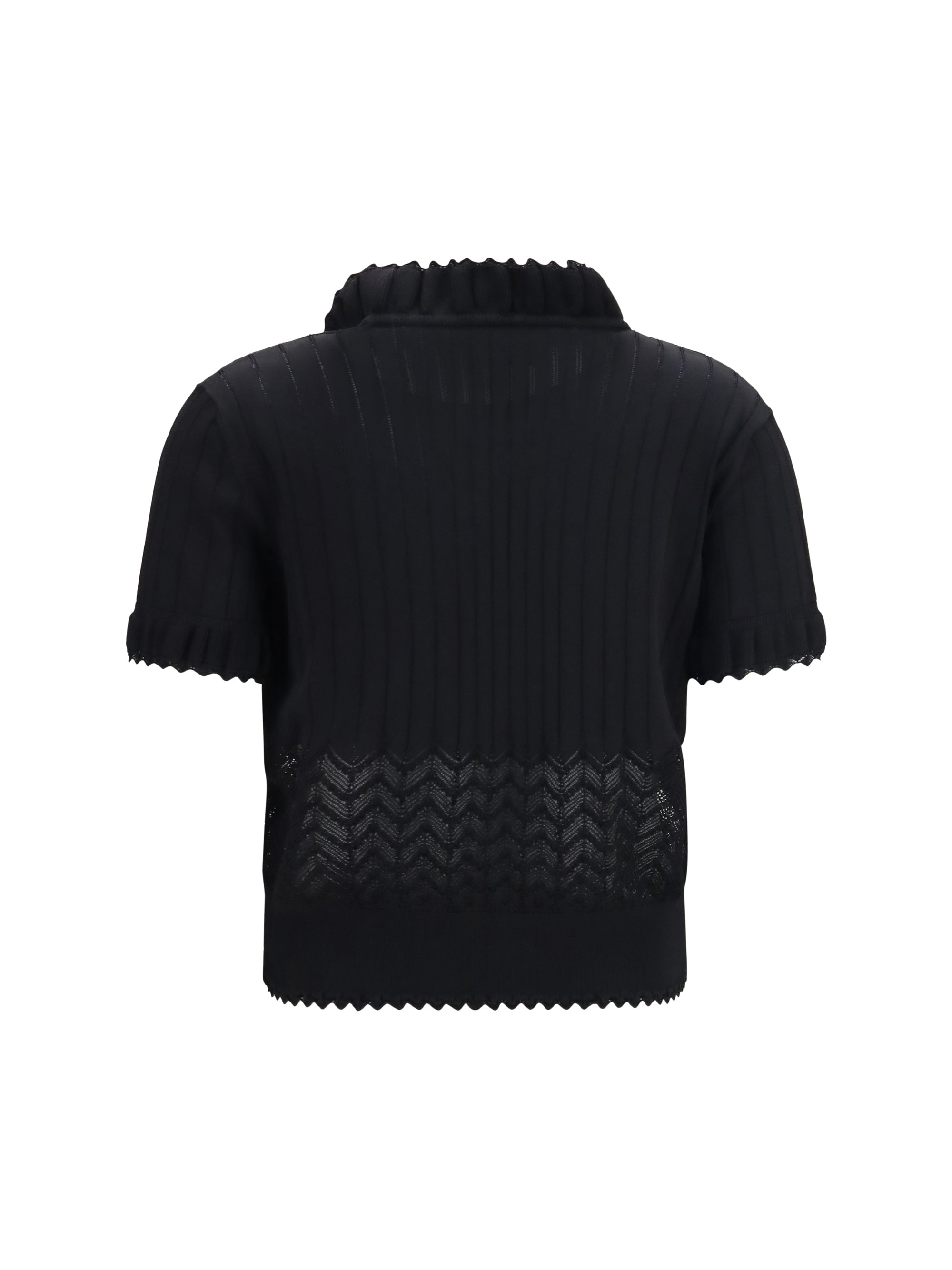 open-knit t-shirt