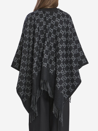 GUCCI OS gg wool jacquard cape