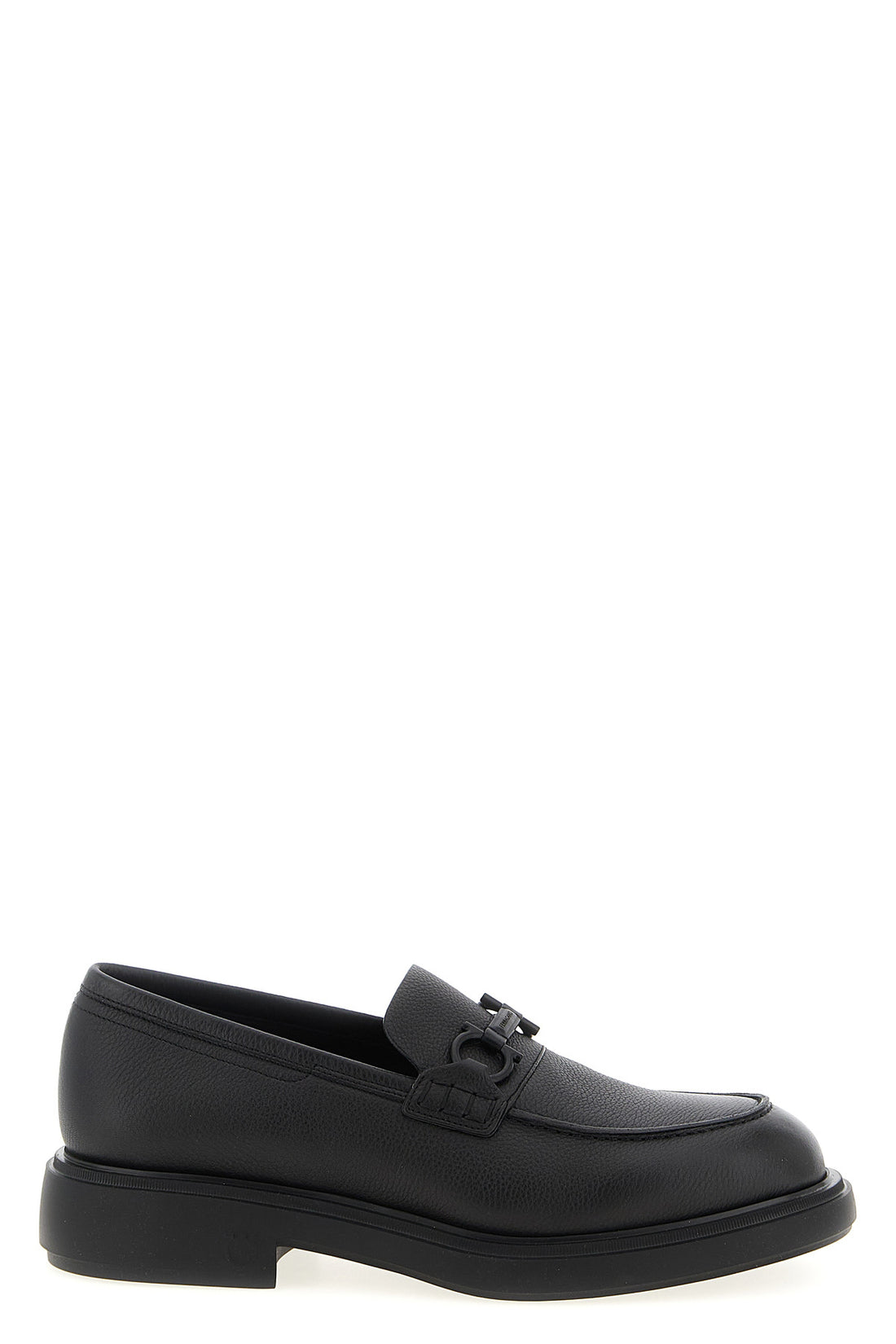 FERRAGAMO 7 arden hammered leather loafers