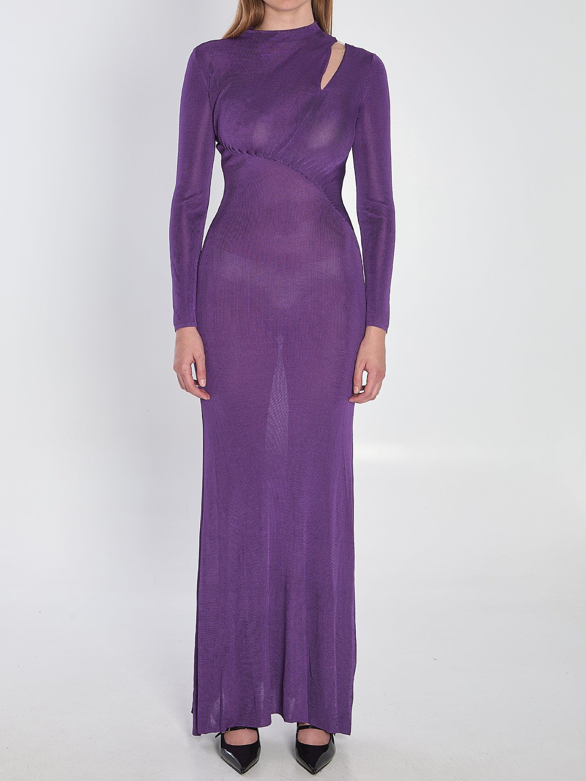 long dress with cut-out