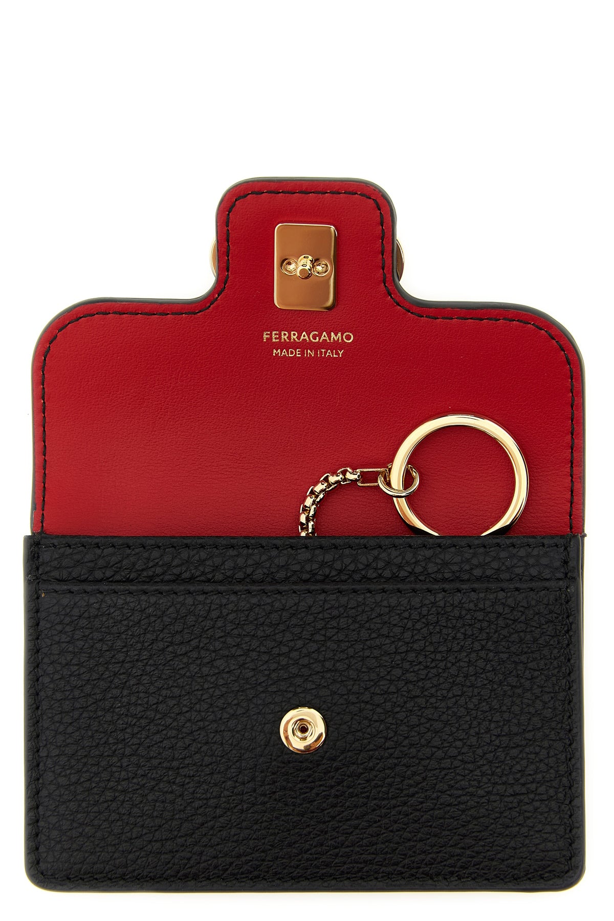 hammered calf leather keyring