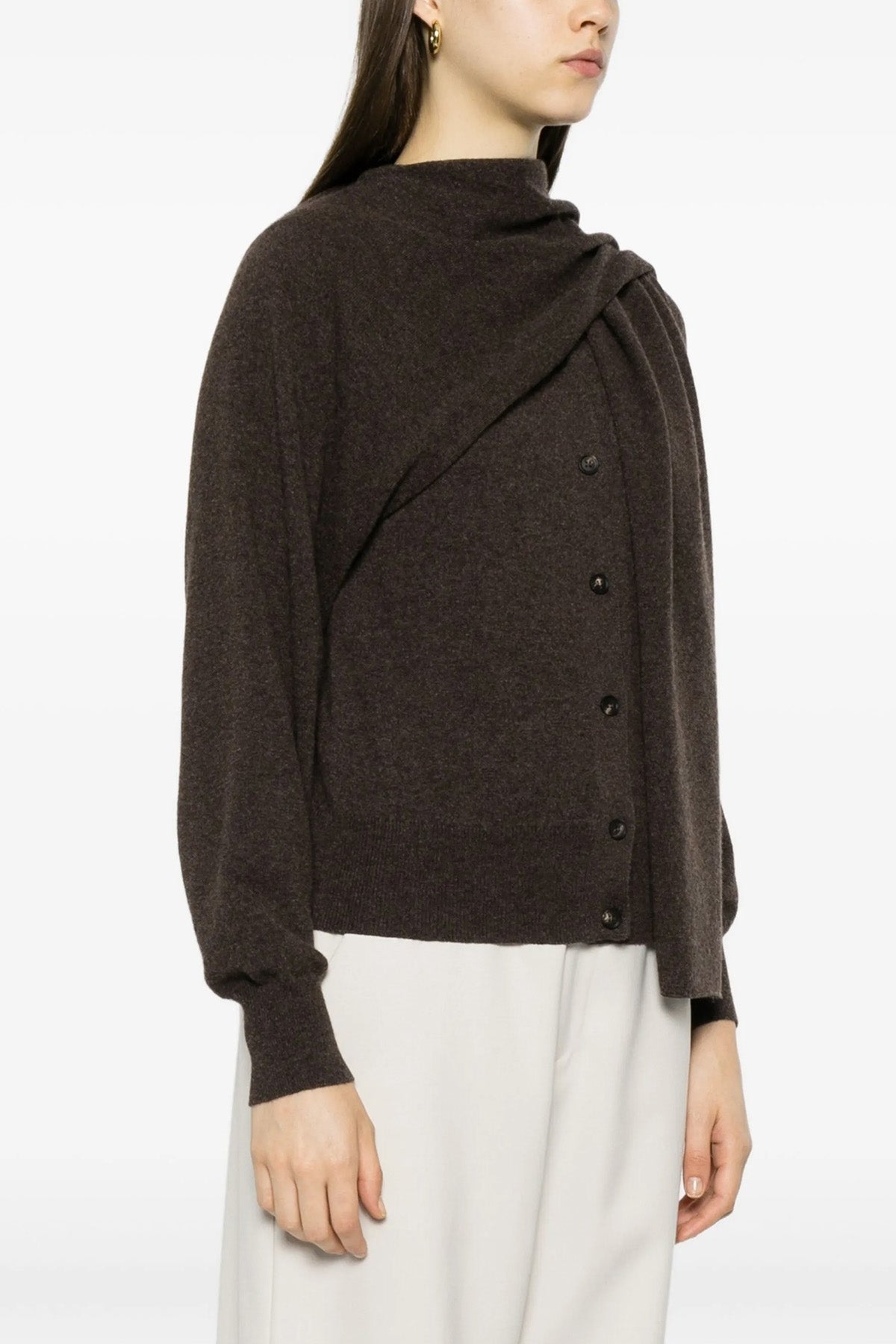 mélange cashmere cardigan