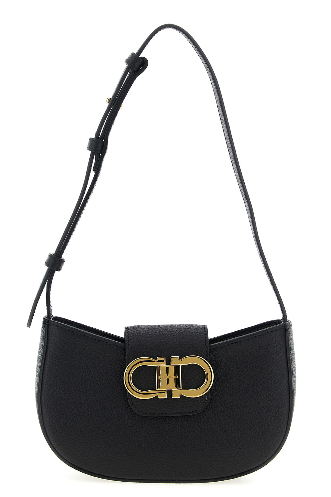 FERRAGAMO OS gabry hammered leather shoulder bag
