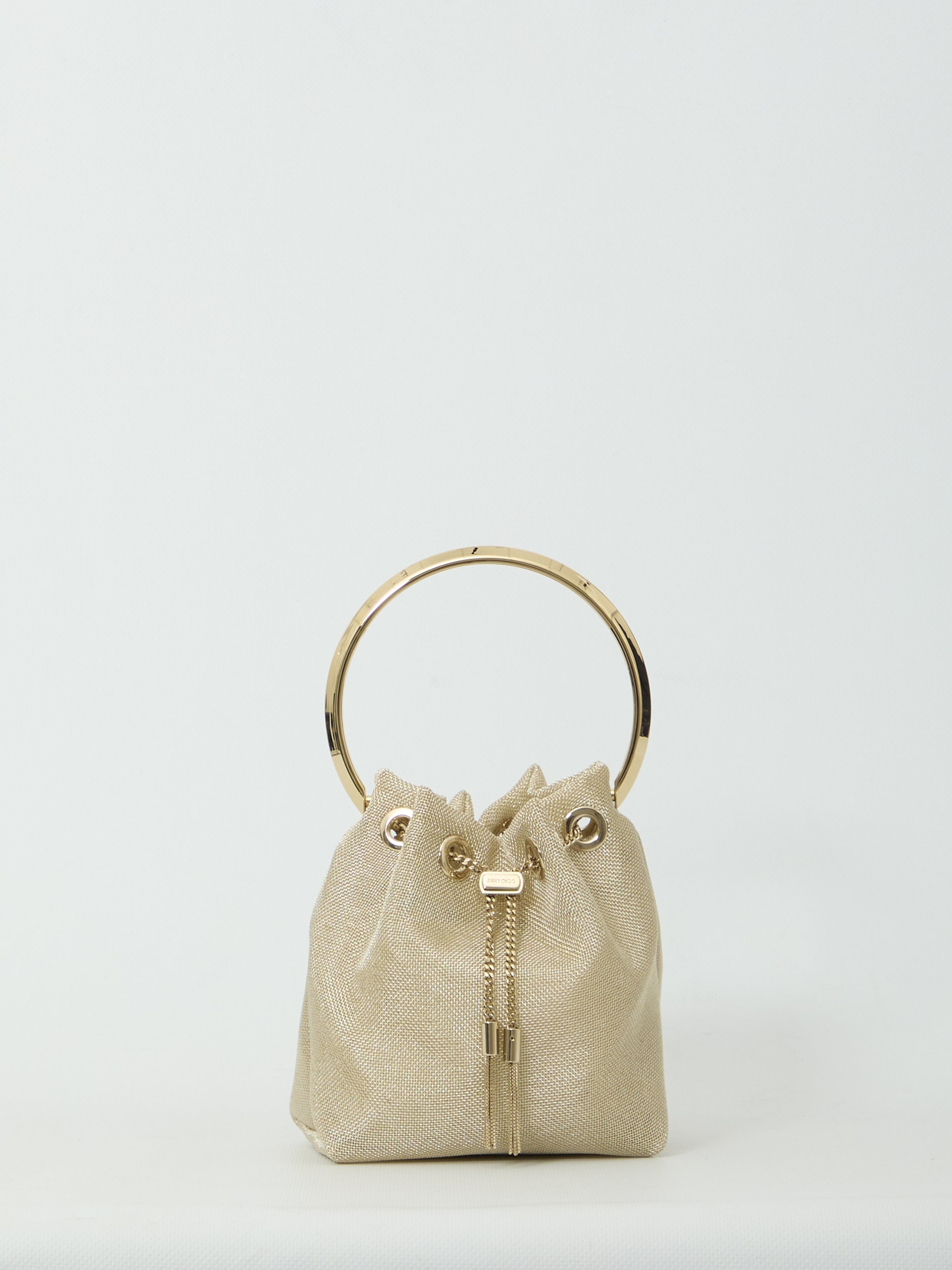 champagne mesh bon bon bag