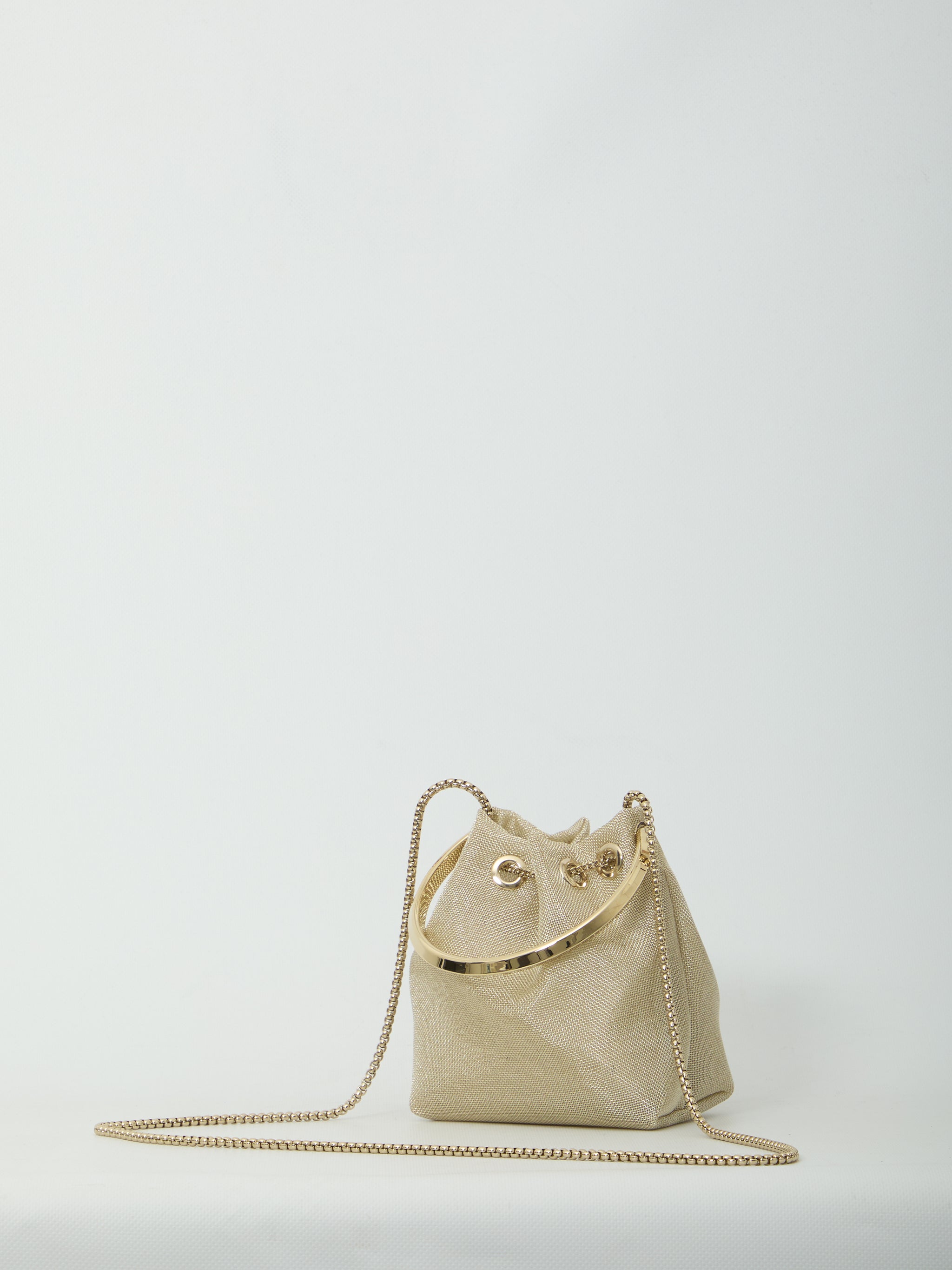 champagne mesh bon bon bag