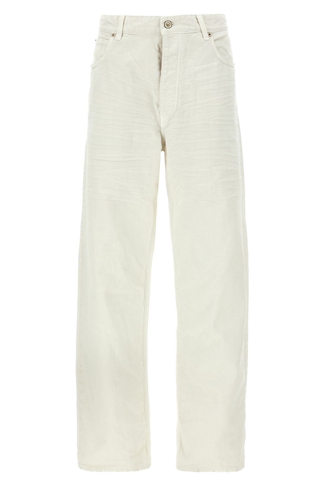 BALENCIAGA XS vintage wrinkled cotton denim jeans