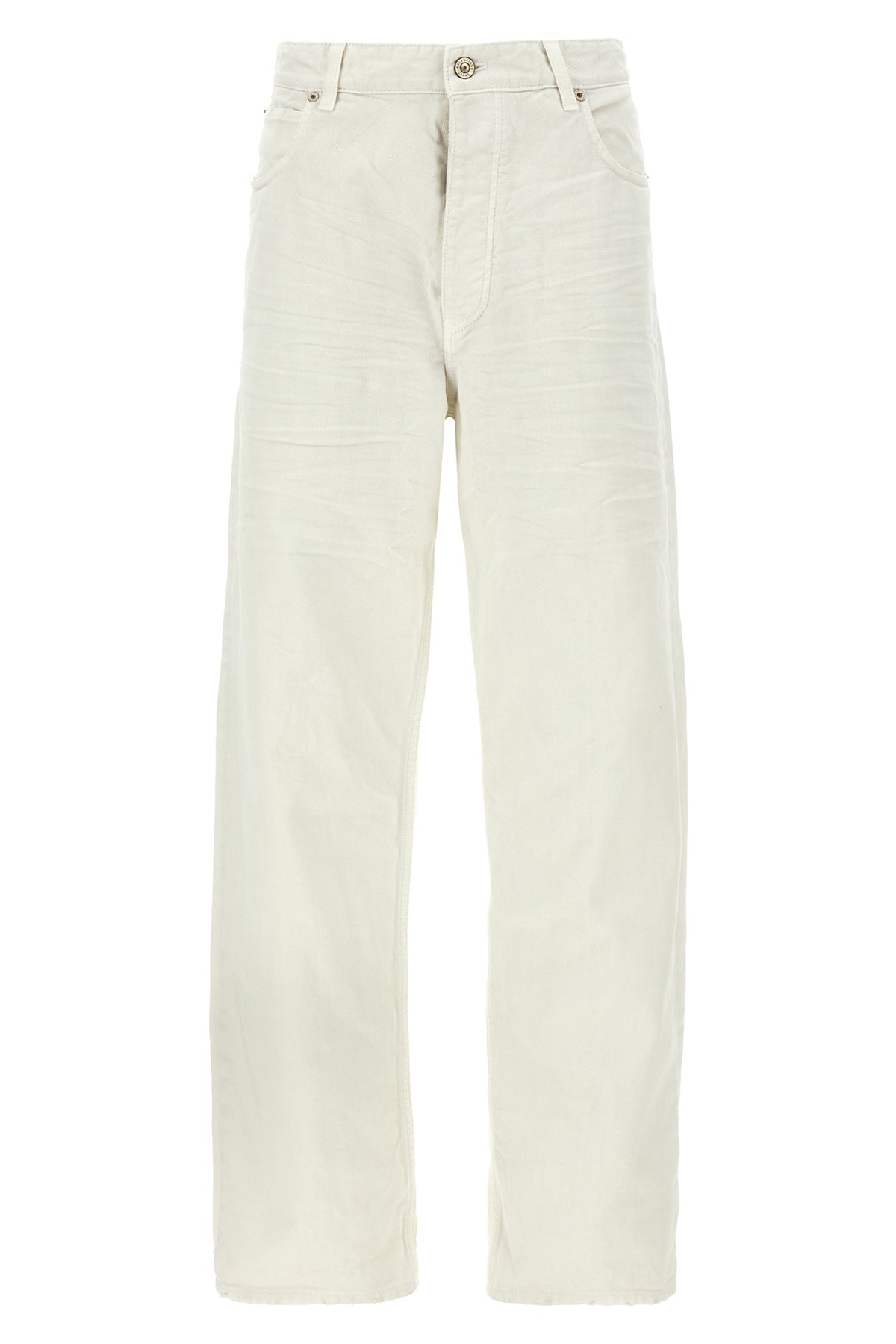 vintage wrinkled cotton denim jeans
