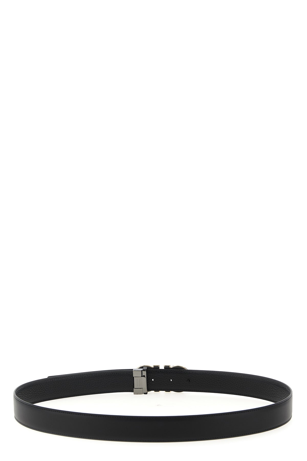 reversible hammered and smooth leather belt