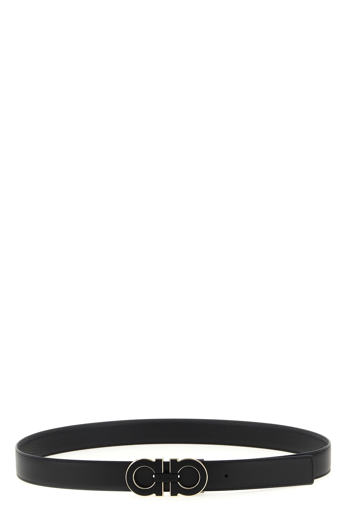 reversible hammered and smooth leather belt