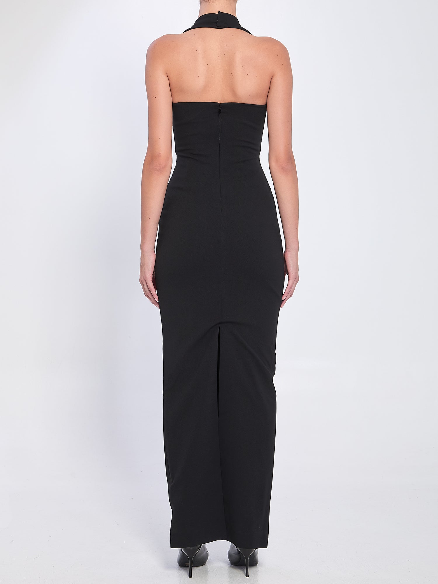 SOLACE LONDON 10 ilona maxi dress in black 