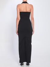 SOLACE LONDON 10 ilona maxi dress in black 
