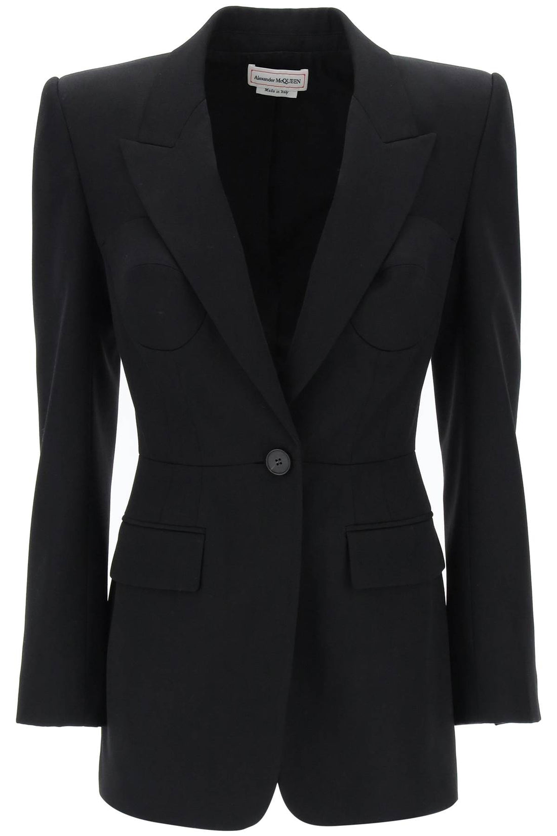 fitted jacket with bustier details