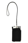passport cell phone case in semi-matte textured calfskin leather