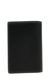 semi-matte textured calf leather passport holder