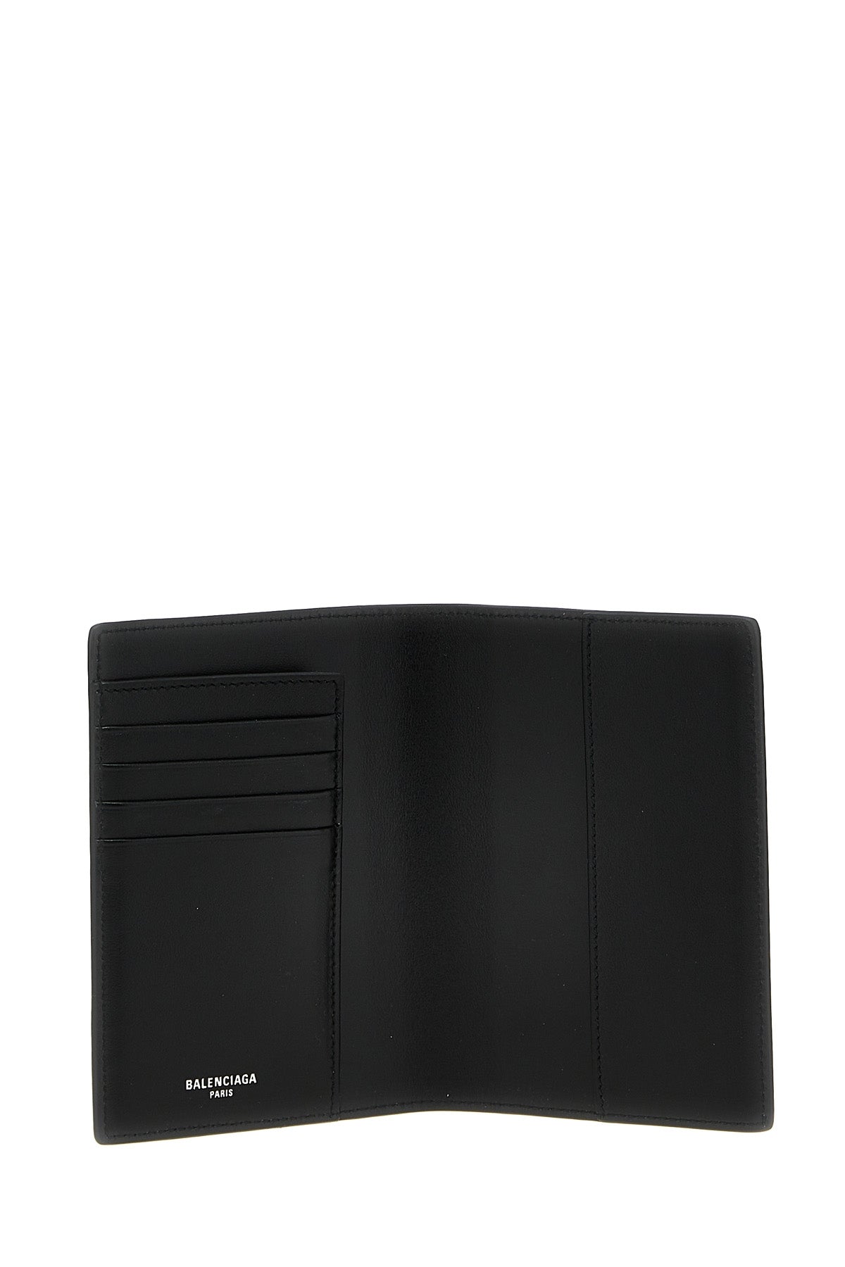 semi-matte textured calf leather passport holder
