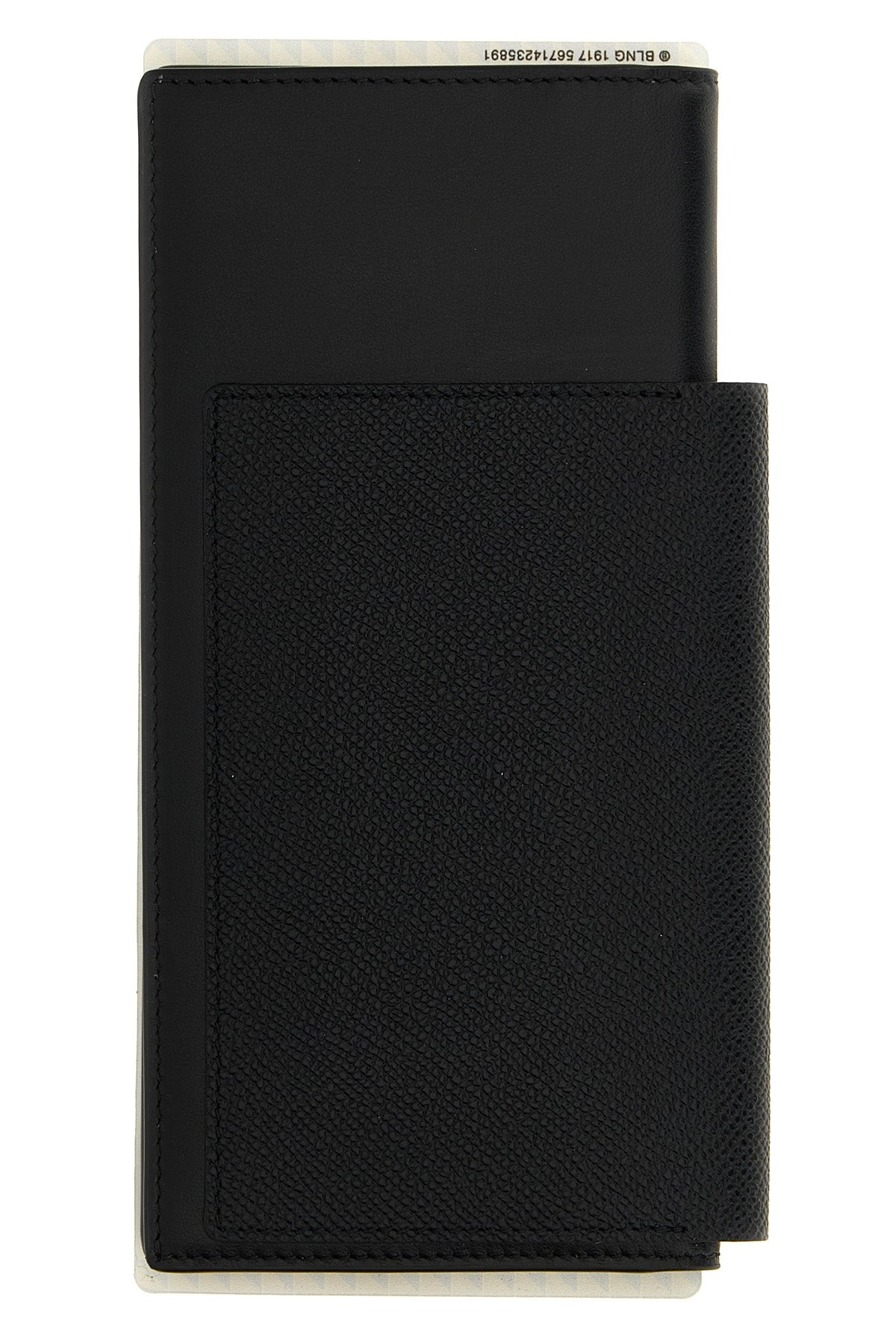 passport lungo 1 biglietto wallet in soft semi-matte textured calf leather