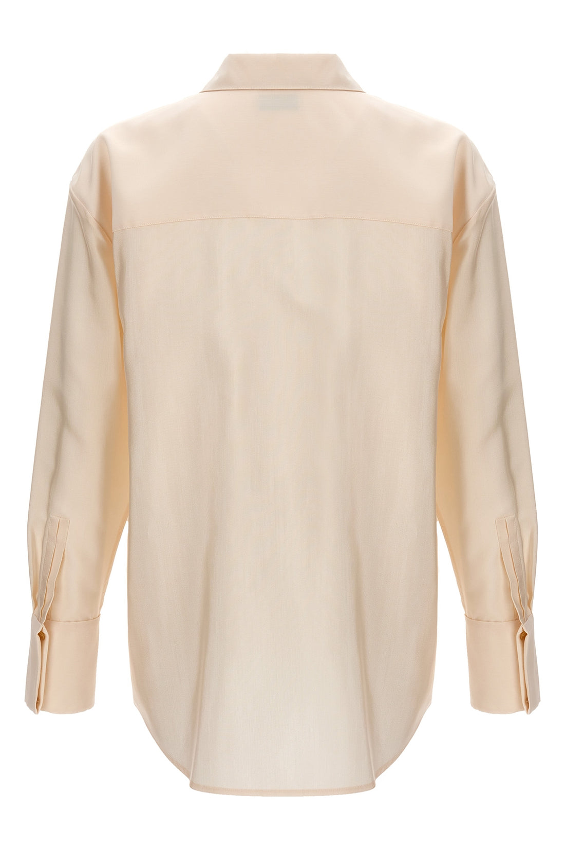 SAINT LAURENT OS faille wool blend shirt