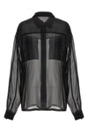 semi-transparent silk muslin shirt
