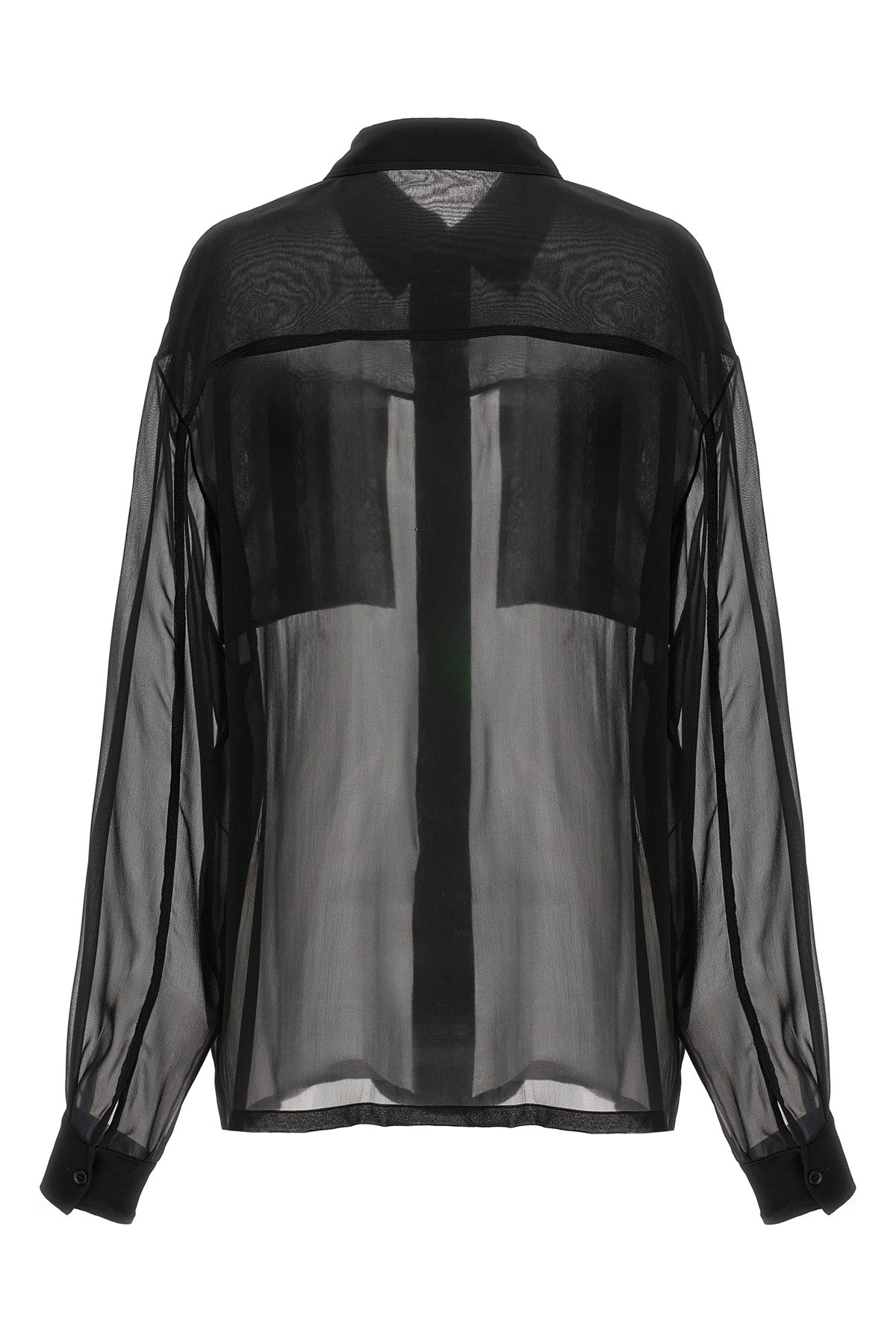 semi-transparent silk muslin shirt