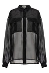 semi-transparent silk muslin shirt