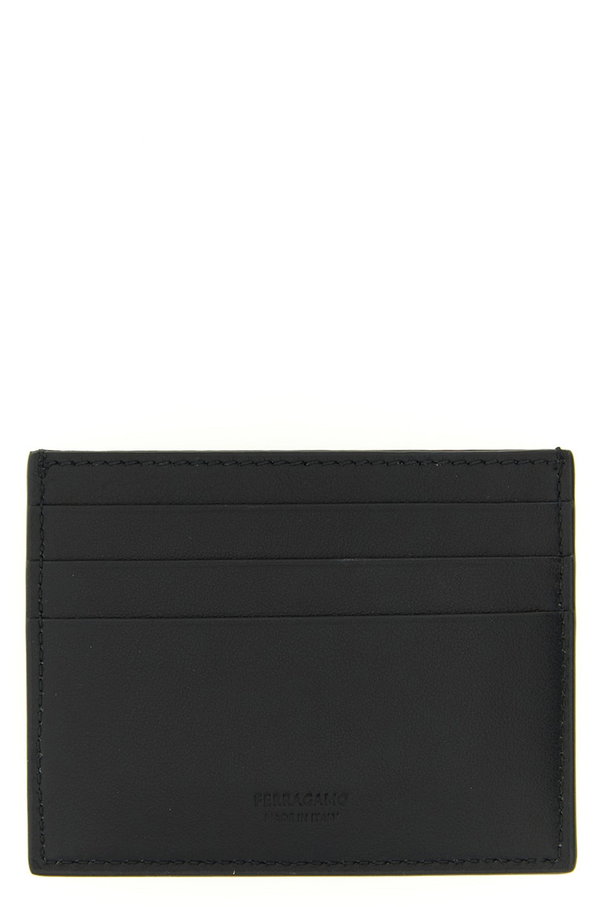 gancini card holder in treated calf leather