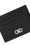 gancini card holder in treated calf leather