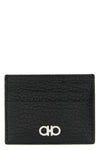 gancini card holder in treated calf leather