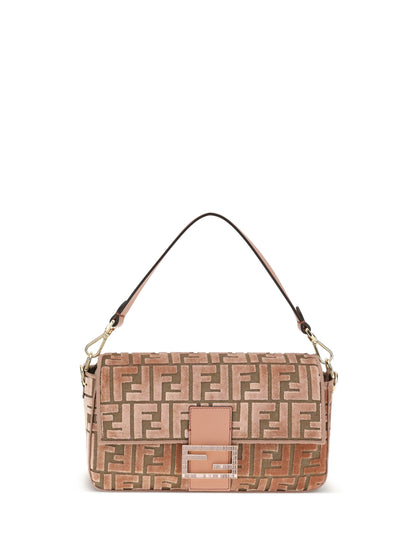 FENDI OS baguette velvet shoulder bag