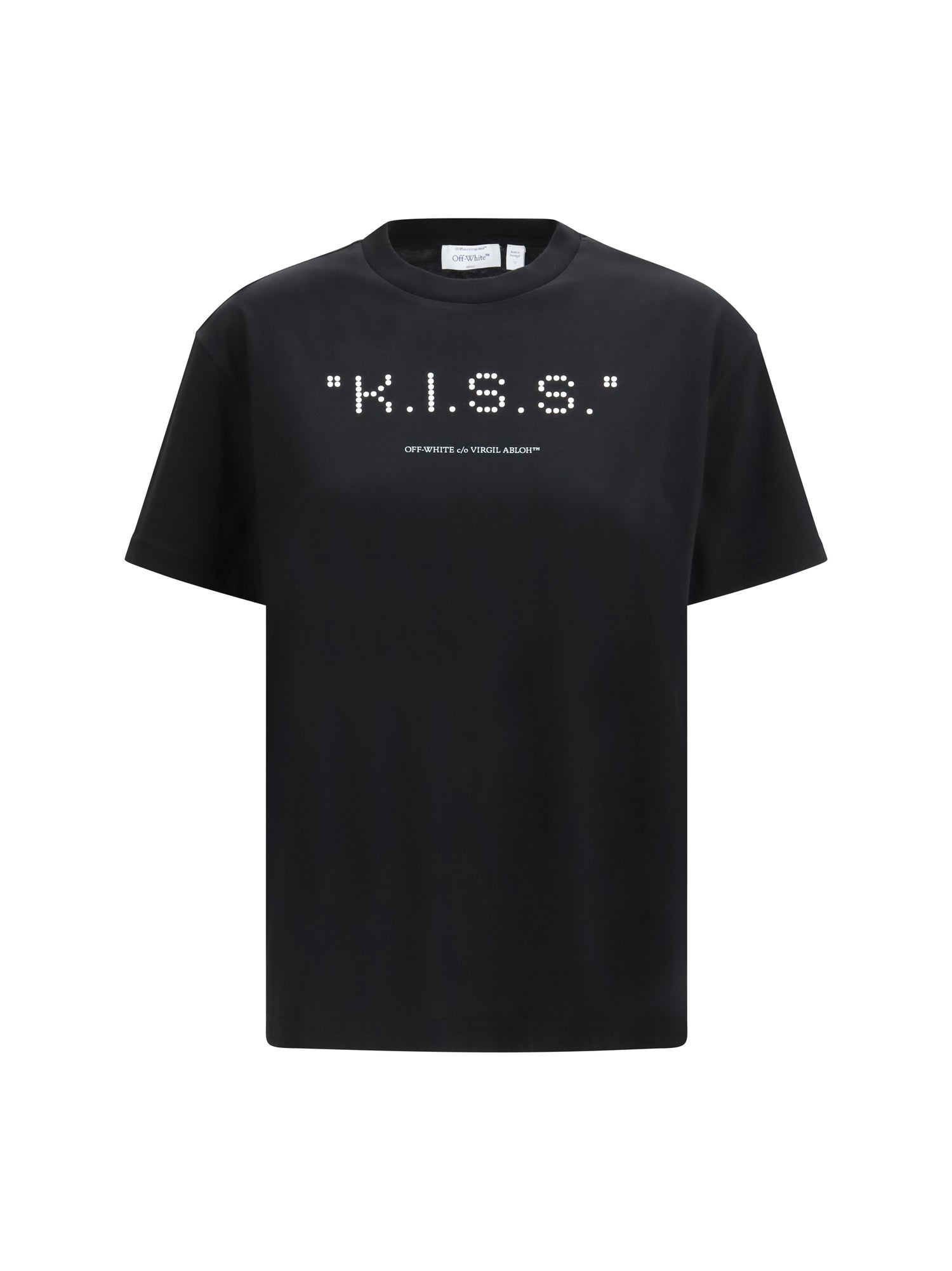 OFF-WHITE L kiss quote t-shirt 