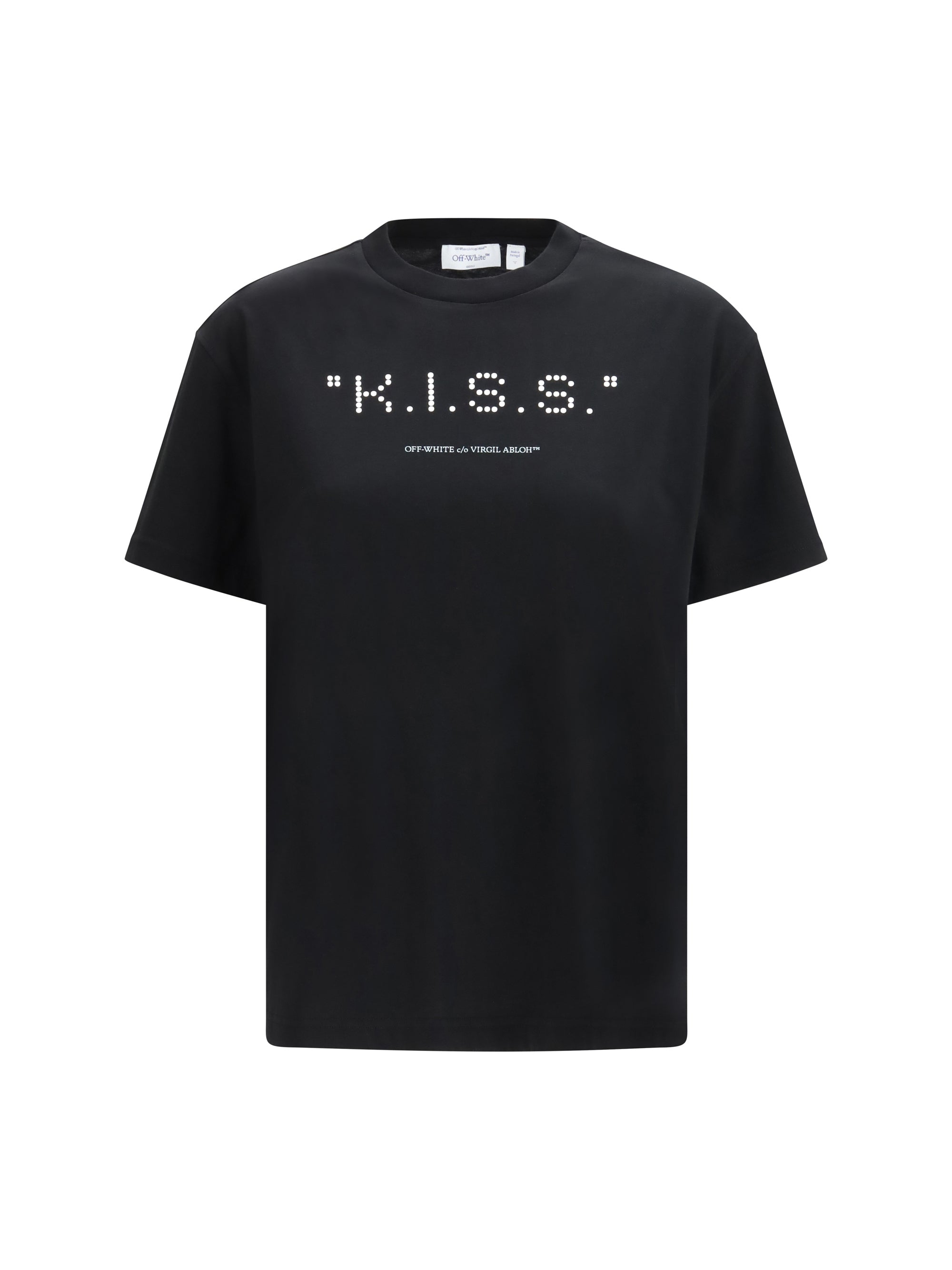 OFF-WHITE L kiss quote t-shirt 