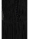 buttoned sheer long dress