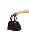 scarf th s handbag in suede and tone-on-tone smooth leather
