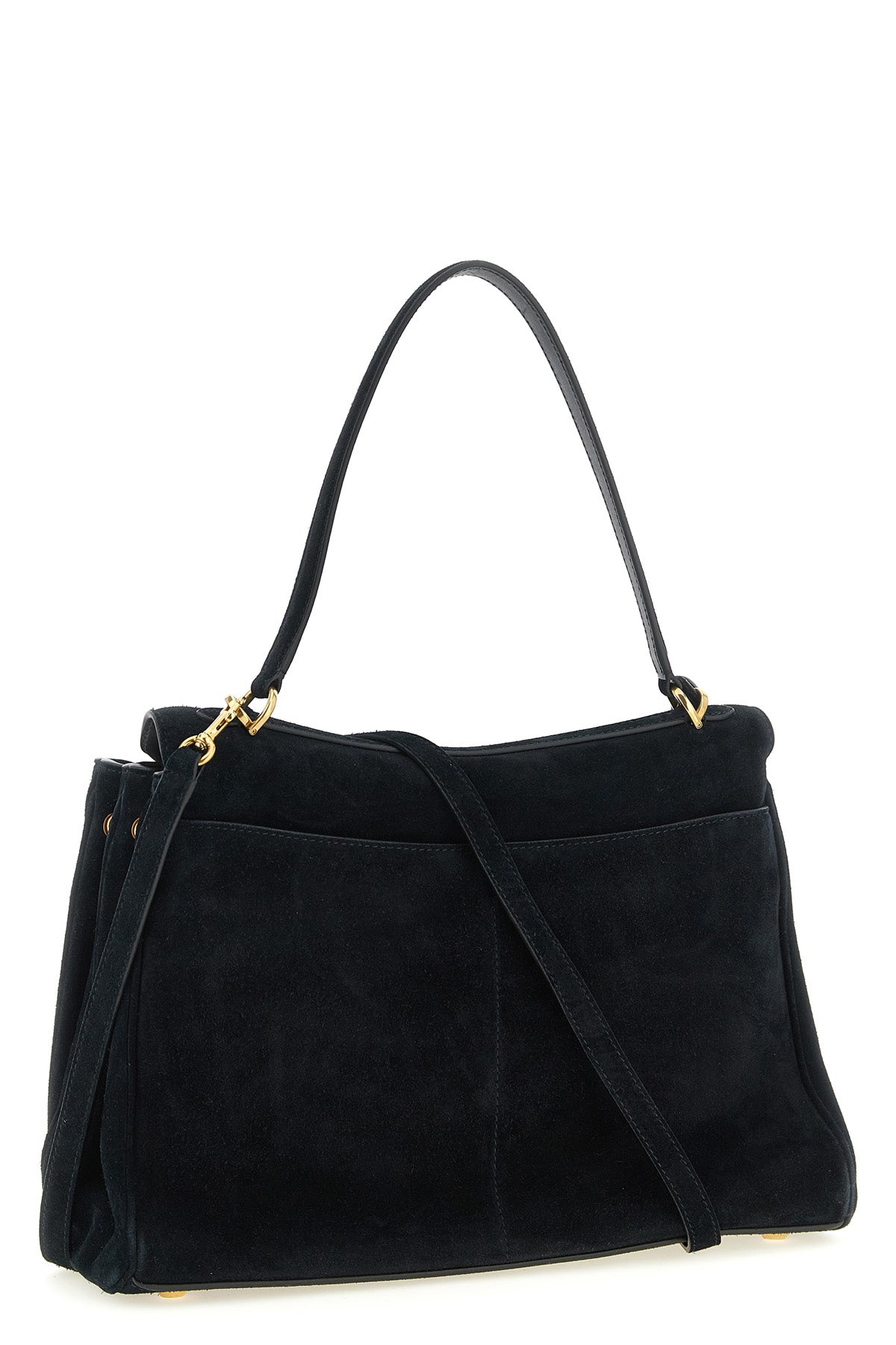 rodeo handbag in suede and smooth calf leather