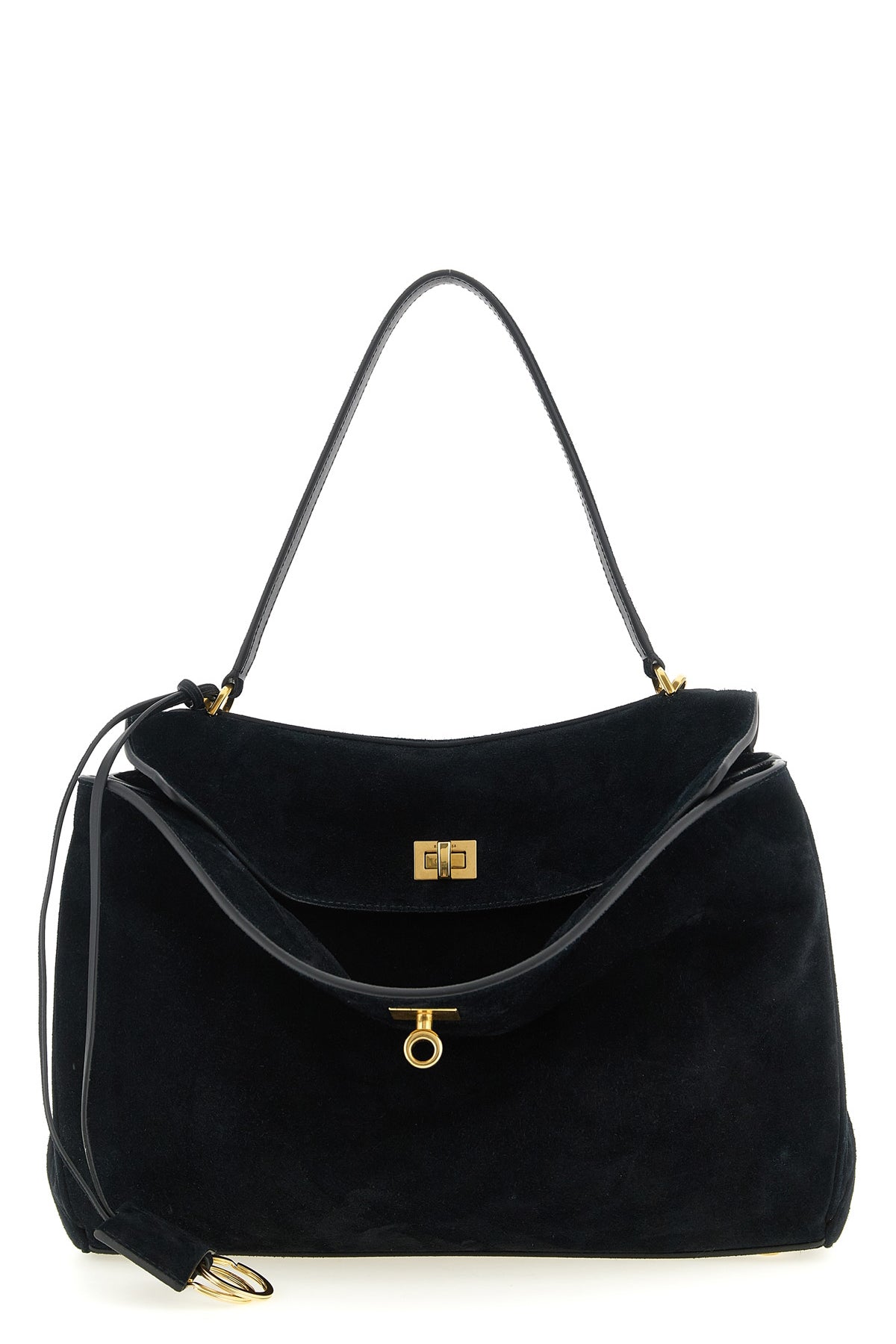 rodeo handbag in suede and smooth calf leather
